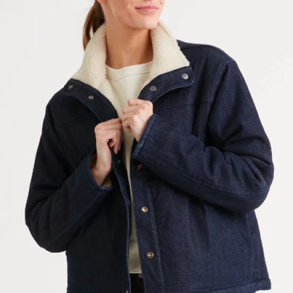 Women’s DU/ER Performance Denim Sherpa Reversible Jacket - Picture 2 of 14